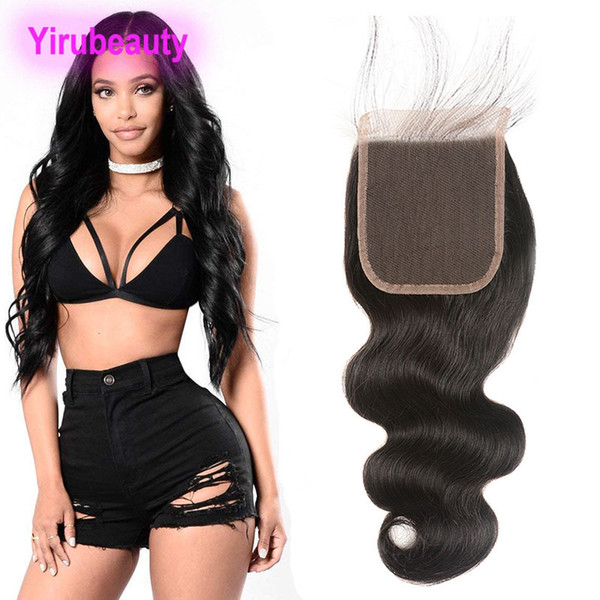 Malaysian 9A Human Hair 8-20inch Virgin Hair 5*5 Lace Closure Body Wave Swiss Lace 5X5 Lace Closure Middle Three Free Part