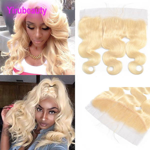 Malaysian Body Wave 613 blonde Virgin Human Hair 13X4 Lace Frontal Pre Plucked Ear To Ear Lace Closure 13X4 Frontal Body Wave