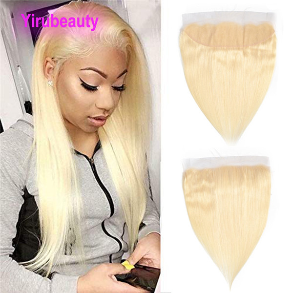 Malaysian Human Hair Virgin Hair 13X4 Lace Frontal Straight 613# Color 13 By 4 Frontal With Baby Hair 10-22inch