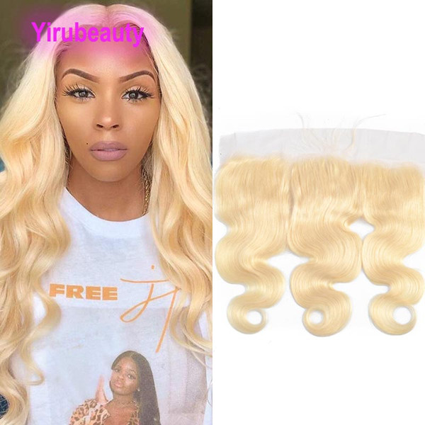 Malaysian Virgin Hair 13X4 Lace Frontal Blonde Body Wave 613# Color Wholesale Hair Products 613 Lace Closure Ear To Ear