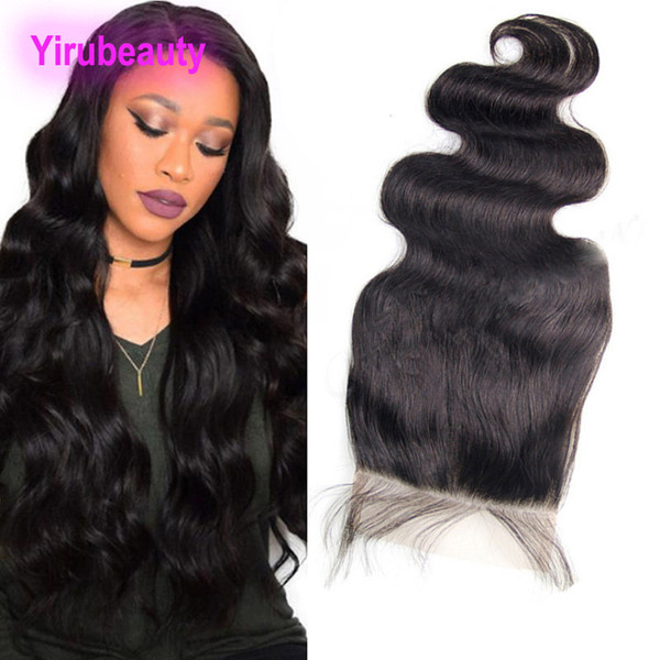 Malaysian 100% Unprocessed Human Hair 6X6 Lace Closure Body Wave Middle Three Free Part Lace Closure Natural Color 8-22inch Yiruhair