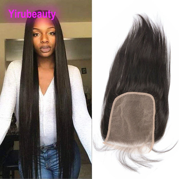 Brazilian Virgin Hair 6X6 Lace Closure Baby Hair Middle Three Free Part Straight Human Hair Top Closures 8-20inch