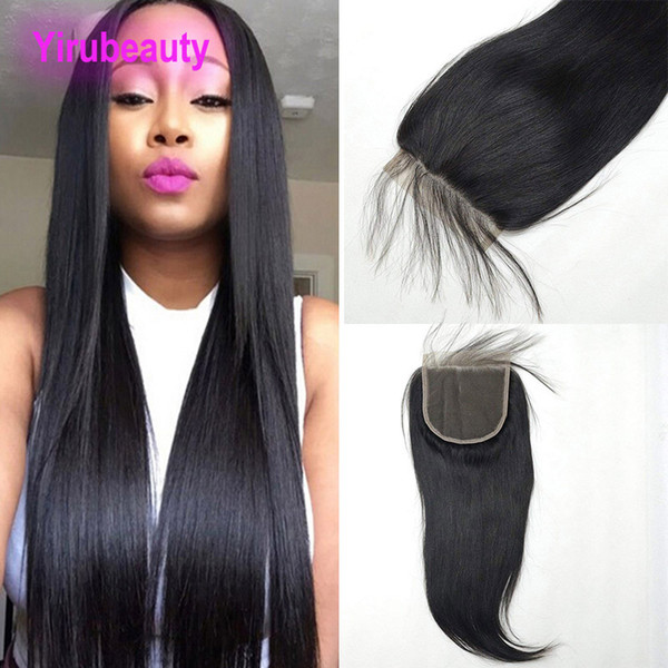 Indian Unprocessed Human Hair 8-20inch Natural Color 5X5 Lace Closure Virgin Hair 40-80g/piece Wholesale Lace Closure