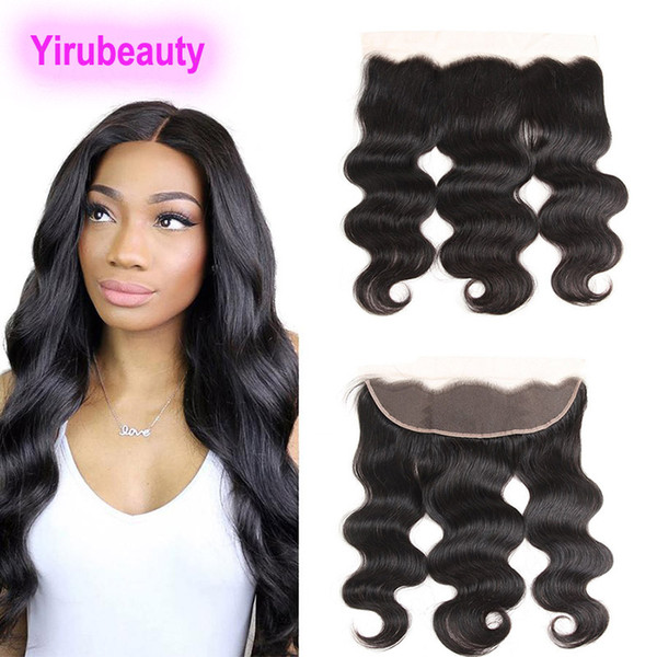 Peruvian Human Hair Body Wave 13X4 Lace Frontal 8-20inch Free Part Peruvian Virgin Hair Lace Frontal Body Wave Top Closures