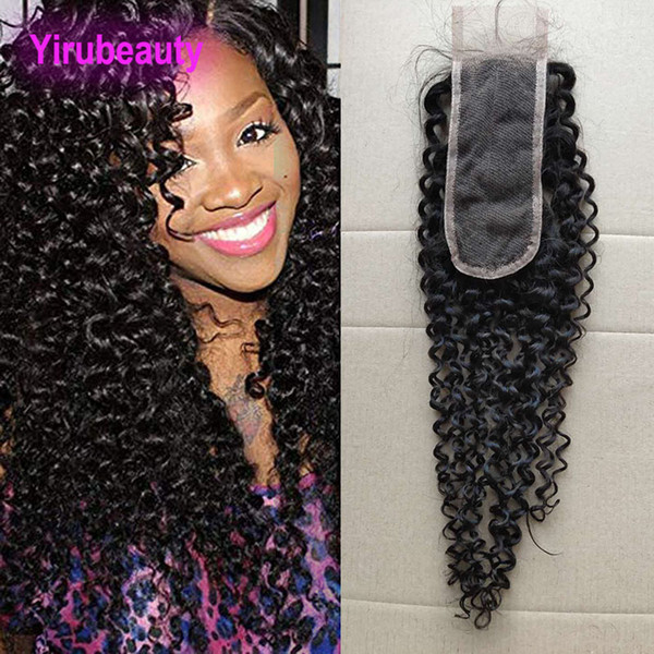 Malaysian Virgin Hair 10A 2X6 Lace Closure Kinky Curly Afro Human Hair 2 By 6 Lace Closure Middle Part Kinky Curly Closure