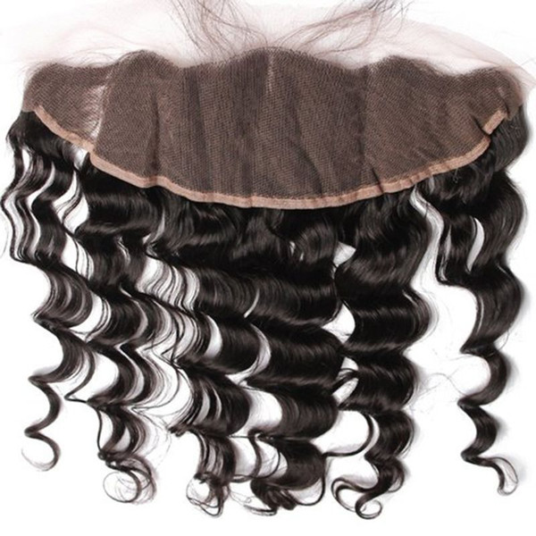 13x4 full lace frontal closure Human hair Closure Loose wave 10-20inch Unprocessed brazilian indian hair extensions