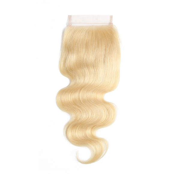 613 Blonde Brazilian Hair Lace Closure Virgin Human Hair Body Wave 4X4 Closure Human Hair Extensions