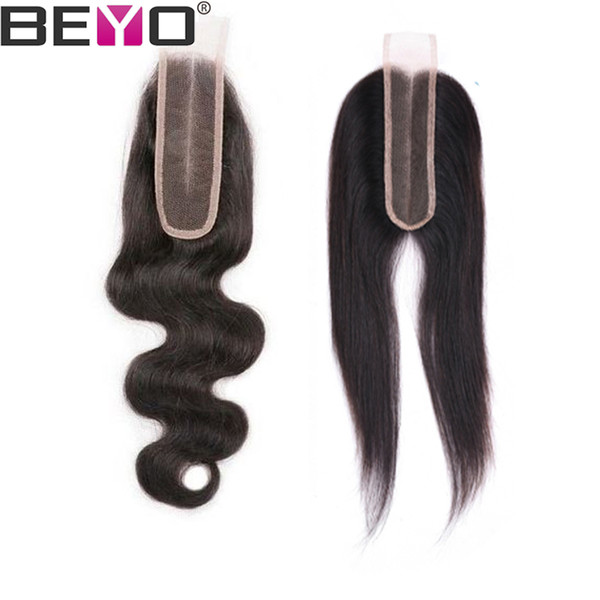 2X6 Body Wave Closure Brazilian Hair Straight Closure Human Hair Lace Closure Peruvian Malaysian Raw Virgin Indian Hair Swiss Lace Remy Beyo