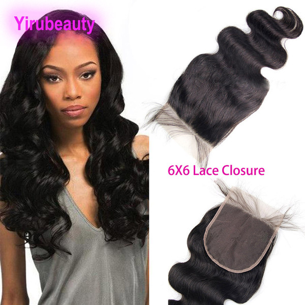 Indian 9A 6x6 Lace Closure Human Hair Body Wave 8-20inch Indian Raw Virgin Hair Top Closures Baby Hair 6X6 Lace Closure Swiss Lace