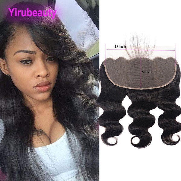 Indian Virgin Hair 13X6 Lace Frontal Pre Plucked Body Wave 13*6 Closure Natural Color Yirubeauty Lace Frontal Hair Products