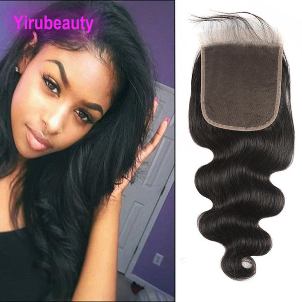 Brazilian Human Hair 6X6 Lace Closure Body Wave 8-20inch Lace Closure With Baby Hair Extensions Six By Six Closure Natural Color Wholesale