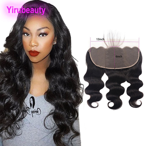 Brazilian Virgin Hair 13X6 Lace Frontal Body Wave Ear To Ear Pre Plucked Human Hair 13 By 6 Lace Frontal 8-22inch