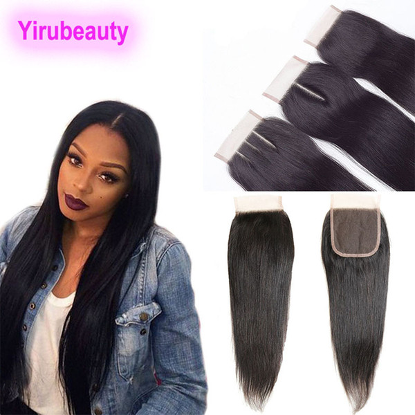 Indian Unprocessed Human Hair 4X4 Lace Closure Straight Hair Silky Lace Closure 25-50g/piece Natural Color Baby Hair