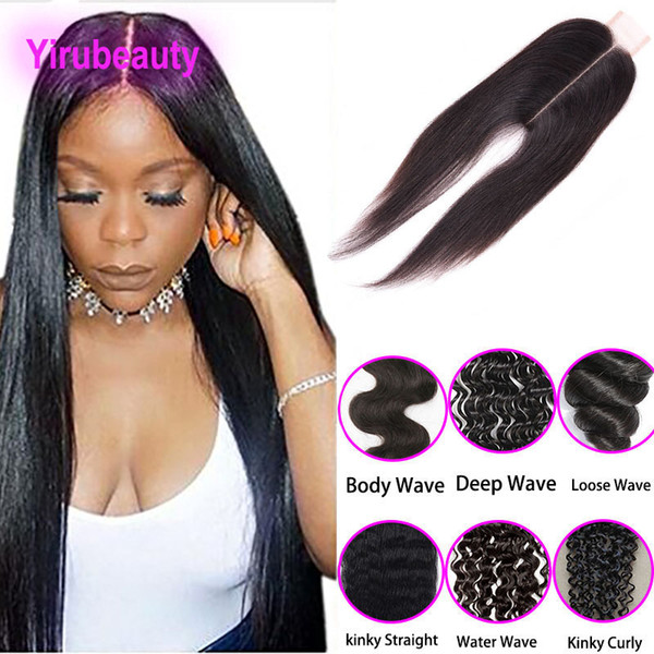 Peruvian 2*6 Lace Closure With Baby Hair Straight Deep Curly Loose Body Wave 2X6 Lace Closure Virgin Human Hair Natural Color