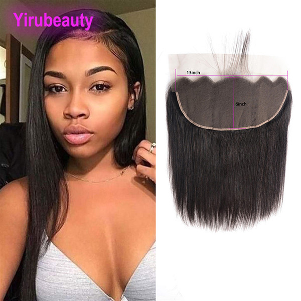 Brazilian Virgin Hair 13*6 Lace Frontal Straight 13X6 Lace Frontal Closure With Baby Hair Free Part Yirubeauty 8-22inch