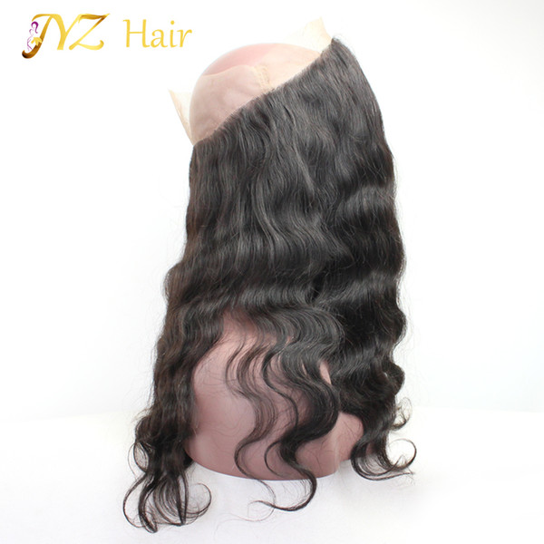 JYZ 360 Lace Frontal Closure Peruvian Lace Frontals With Baby Hair Body Wave Peruvian Virgin Hair Full Frontal Lace Closure