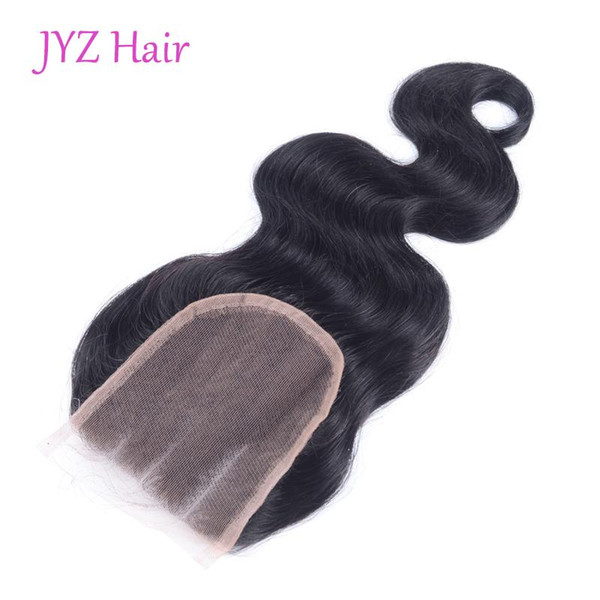 Brazilian Virgin Hair Lace Closure Free Middle Three Part Middle Part Peruvian Malaysian Indian Body Wave Virgin Human Hair Closures