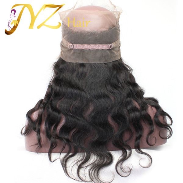 JYZ 360 Lace Frontal Closure Body Wave Malaysian Lace Frontals With Baby Hair Malaysian Virgin Hair Body Wave Full Frontal Closure