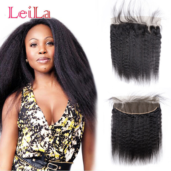 Cheap Indian Lace Frontal With Baby Hair 13x4 Lace Frontal Kinky Straight Virgin Human Hair Lace Frontal Ear to Ear DHL Free