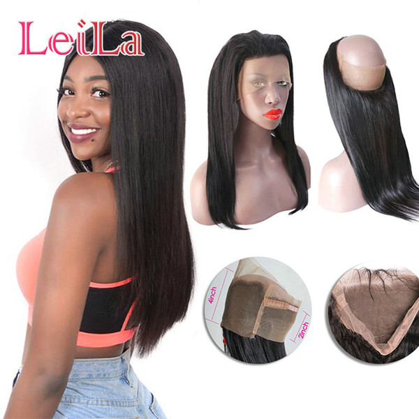 360 Lace Frontal Straight Hair With Baby Hair Pre Plucked Malaysian Virgin Natural Color Straight 360 Lace Frontal Closure