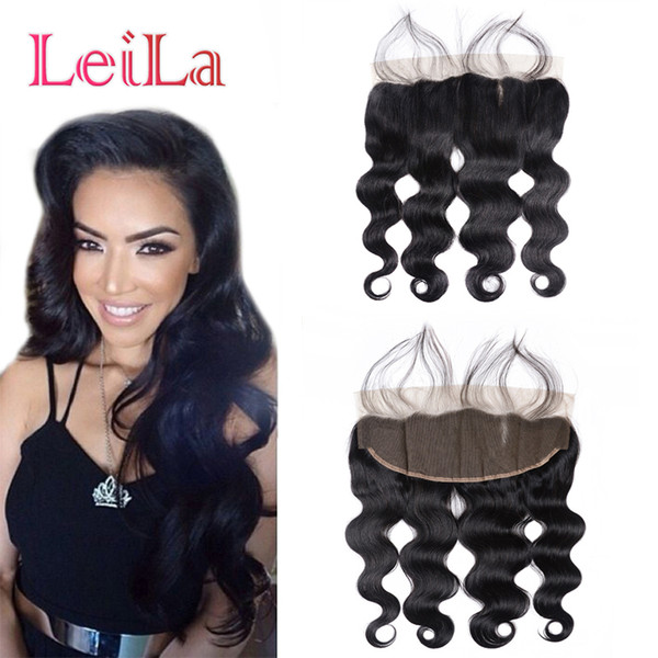 Peruvian Virgin Hair Lace Frontal Closure Queen Hair Product 7A Body Wave 13x4 With Baby Hair Human Closure Lace Frontal