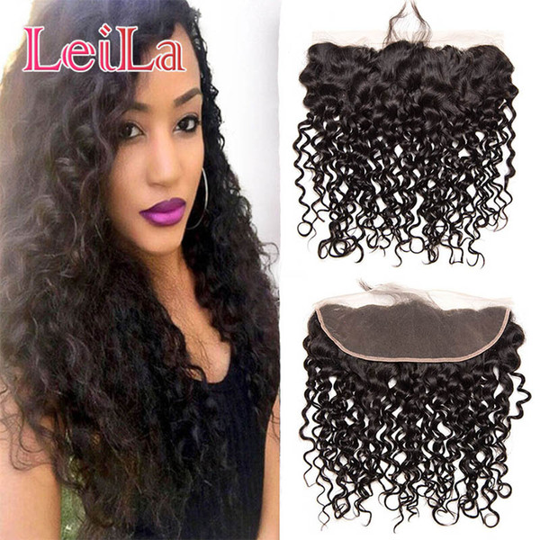 Brazilian Virgin Hair 13X4 Lace Frontal Water Wave Ear To Ear Free Part 8-24inch Lace Frontal Closure Wet And Wavy