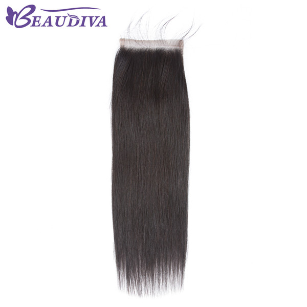 Brazilian Straight Hair 4x4 Lace Closure Free Part 100% Human Hair 8-20 inch Natural Color Virgin Hair Free Shipping