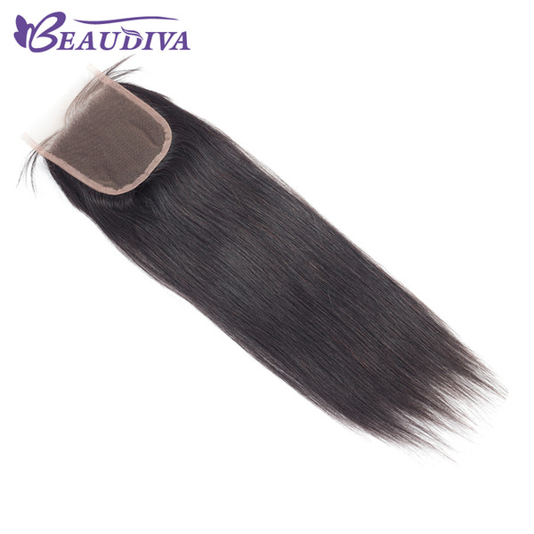 Malaysian Straight Lace Closure With Baby Hair Free/Middle/Three Part Malaysian Virgin Hair Straight 100% Human Hair Closure