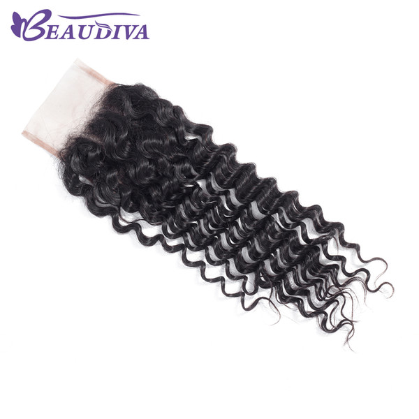 Unprocessed Virign Peruvian Hair Kinky Culry Closure With Baby Hair Bleached Knot 4*4 Peruvian Culry Virgin Hair Lace Closure Free Shipping