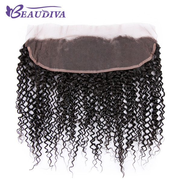 Brazilian Kinky Culry Human Hair Lace Frontal One Piece Soft 13*4 Free/Middle/Three Part Swiss Lace Culry Brazilian Hair Natural Hairline