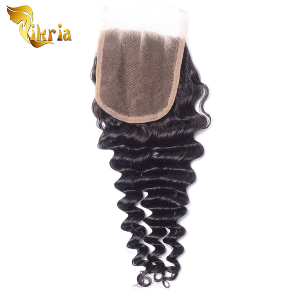 Beautiful Human Hair Deep Wave 4X4 Swiss Lace Closure With Baby Hair In Stock Brazilian Malaysian Indian Peruvian Virgin Human Hair Closures