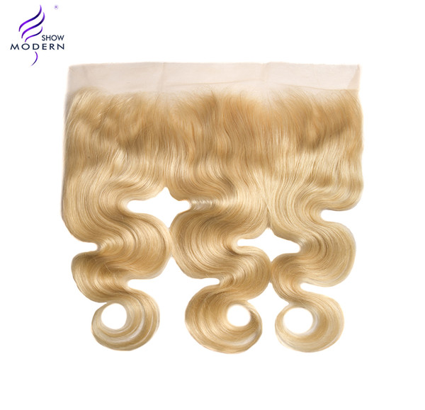 Modernshow Hair 613 Frontal Closure Brazilian Body Wave Hair 613 Blonde Lace Frontal Closure Remy Human Hair Ear to Ear Lace Frontal