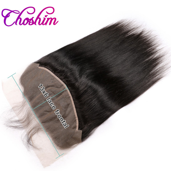 Choshim KL Pre Plucked Straight 13x6 Ear To Ear Lace Frontal Closure With Baby Hair Brazilian Remy Hair Bleached Knots Human Hair