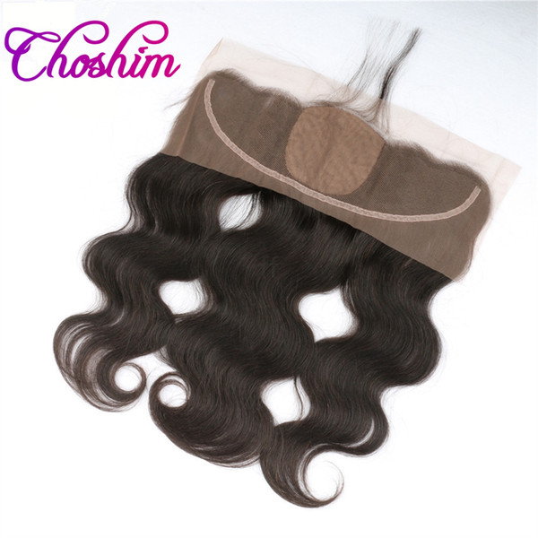 Choshim Body Wave With Baby Hair Bleached Knot KL Hair Free Part 13x4 Silk Base Lace Frontal Closure Natural Color Brazilian Remy Hair