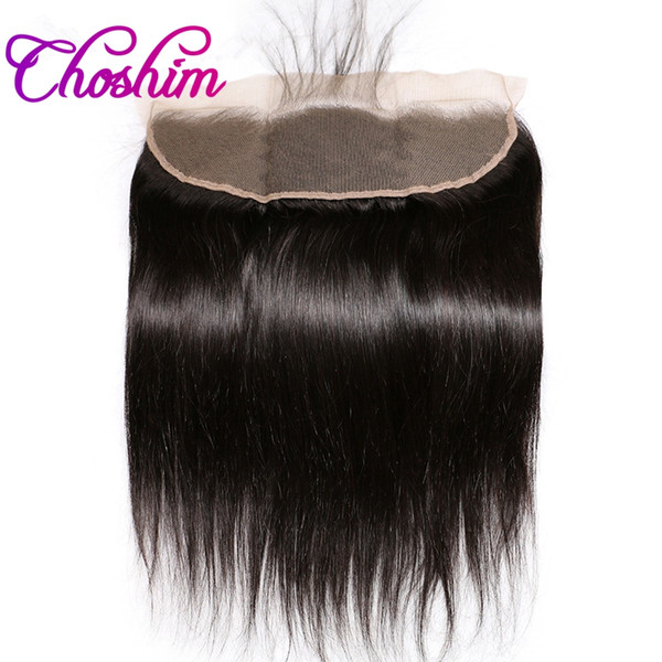 Choshim KL Hair Free Part 13x4 Ear To Ear Lace Frontal Closure Straight With Baby Hair Brazilian Human Remy Hair Closure Bleached Knots