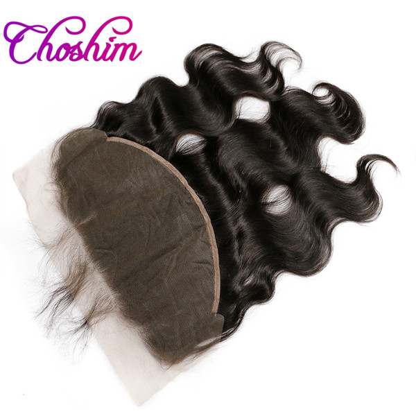 Choshim KL Body Wave 13x6 Ear To Ear Lace Frontal Closure With Baby Hair Pre Plucked Human Hair Brazilian Remy Hair Bleached Knots