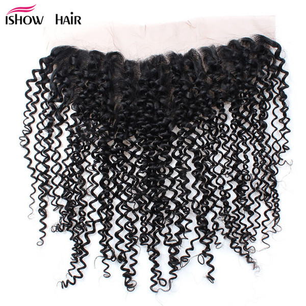 Wholesale 8A Brazilian DeepCurly Lace Frontal Closure Free part 13*4 Virgin Human Hair Ear to Ear Lace Frontal Peruvian lace frontal 10Pcs