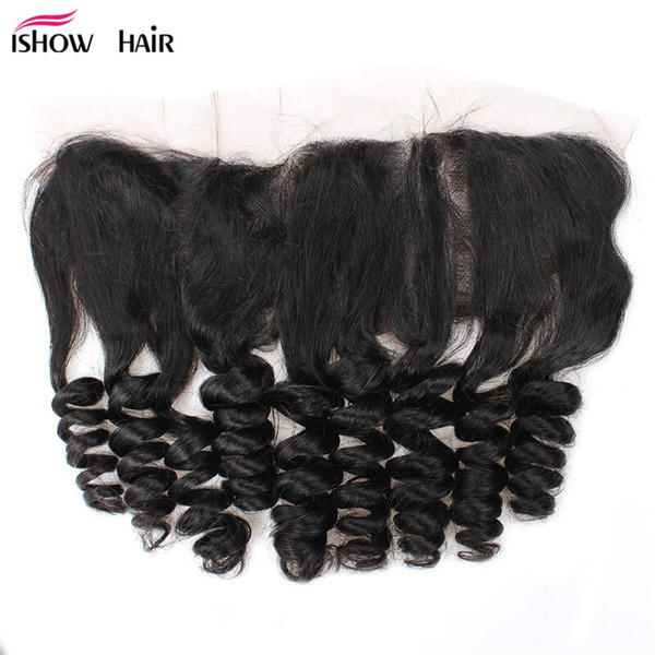 10A Loose Wave Brazilian Virgin Hair Lace Frontal Closure with Baby Hair Malaysian Indian Peruvian Human Hair Loose Wave Ear to Ear Frontal