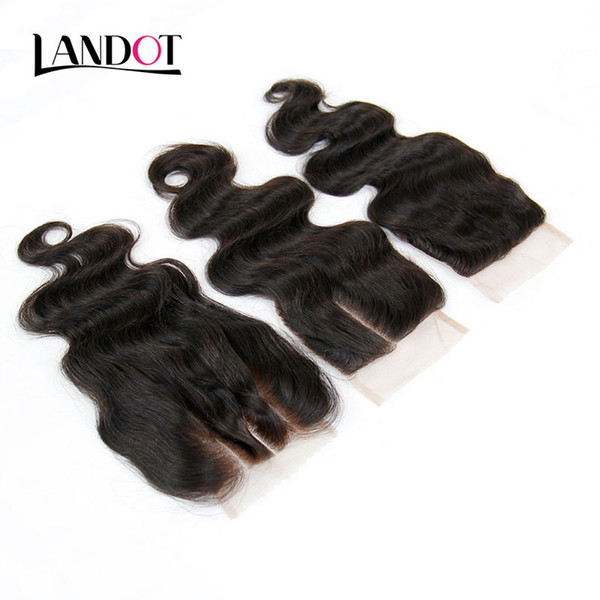 Cambodian Body Wave Virgin Hair Lace Closure Free/Middle/3 Part Cambodian Human Hair Closures Size 4x4 Inch Top Lace Closures Natural Black