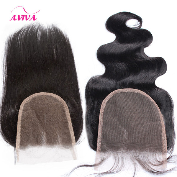 5x5 Brazilian Human Hair Lace Closures 8A Grade Virgin Peruvian Malaysian Indian Cambodian Mongolian Body Wave Straight Swiss Closure 5