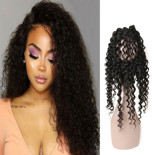 360 Lace Frontal Closure Deep Wave Lace Frontal With Baby Hair Piece Brazilian Virgin Hair Full Frontal Closure