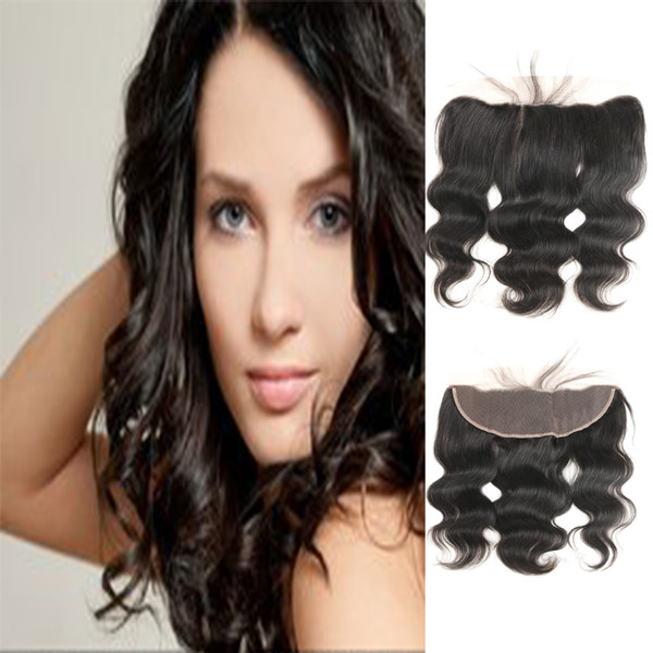 Body Wave Natural Black Human Hair Closure Indian Virgin 13*4 Frontal Closure Different Size For You For Sale