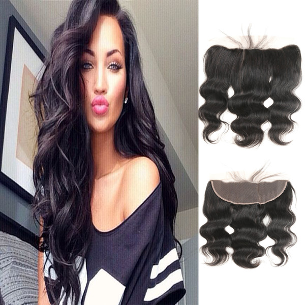 9A Body Wave Human Hair Closure Brazilian Virgin Soft 13*4 Frontal Closure Different Size For You 10-22Inch On Sale