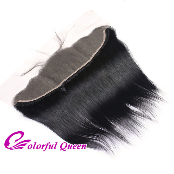 Colorful Queen Ear to Ear 13x4 Straight Human Hair with Lace Frontal Cheap Malaysian Straight Virgin Hair with Lace Frontal Closure 1pc