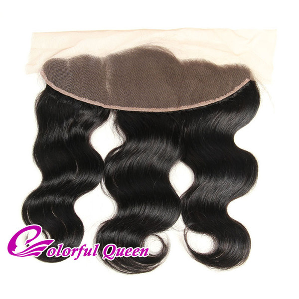 Brazilian Virgin Hair Lace Frontal Closure Only Brazilian Hair Body Wave Loose Wave Straight Hair with Lace Frontal 13x4 Bleached Knots