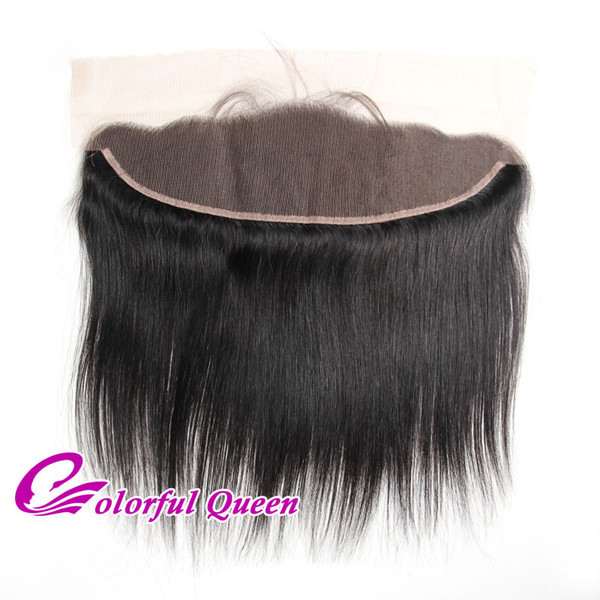 Colorful Queen Virgin Brazilian Straight Hair with Frontal Closure 1pc Ear to Ear 13x4 Straight Brazilian Human Hair with Lace Frontal