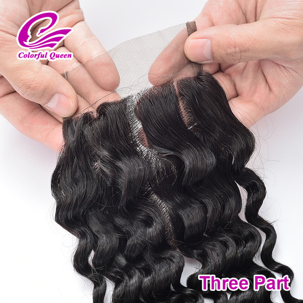 1pc Peruvian Virgin Hair Wtih Closure 4x4 Free Middle 3 Part Loose Deep Wave Kinky Curly Body Wave Straight Peruvian Hair with Closure