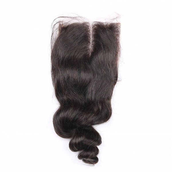 Top Peruvian Hair Closure Free Middle 3 Parting 100 Human Hair Closure Peruvian Loose Wave Lace Closure