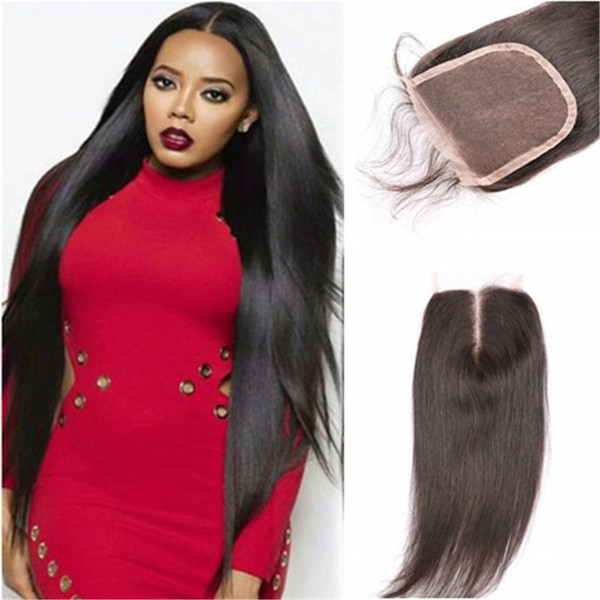 Brazilian Straight Lace Closure Free Middle Part Human Hair Top Closures Brazilian Hair Closure 4