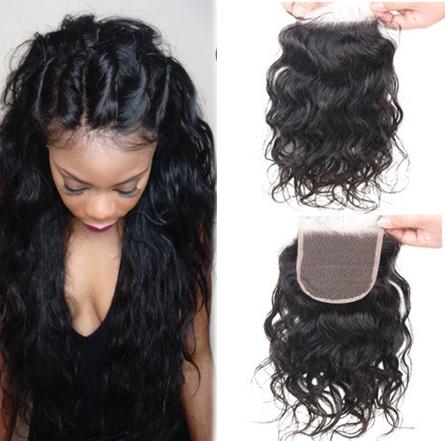 Water wave Lace Closure Bleached Knots Brazilian Human Hair Closure Free Middle 3 Part 100% Human Hair Top Lace Closure